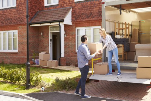 Professional movers handling furniture during a Kingston relocation