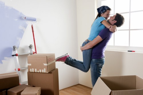 Office relocation equipment being loaded by Kingston movers