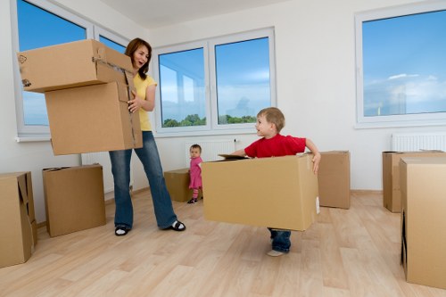 Household items being loaded during a Kingston removals job