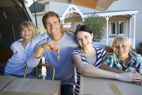 Professional movers handling commercial relocation setup