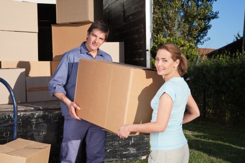 Moving van loaded for flat removals in Kingston
